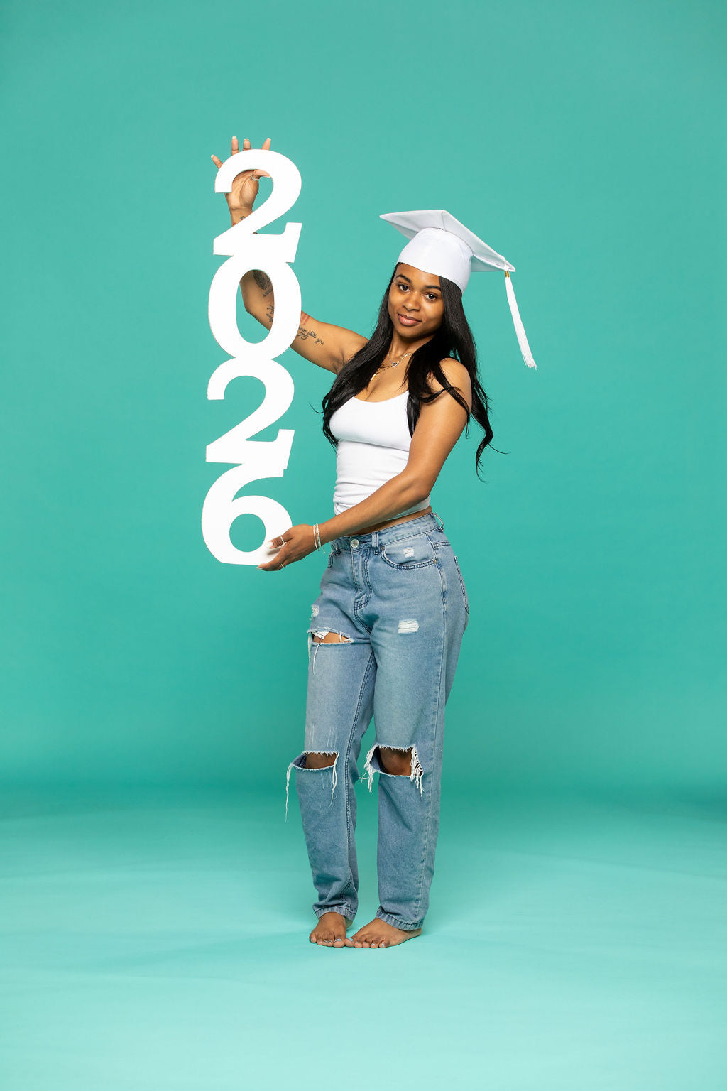 36 inch 2027 Vertical Wood Photo Prop Sign | "LOVE our props!"
