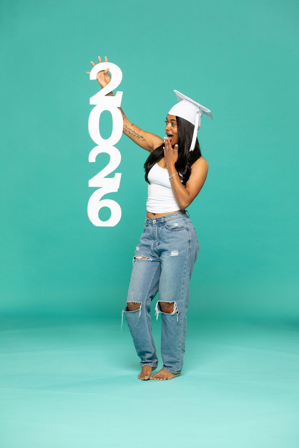36 inch 2027 Vertical Wood Photo Prop Sign | "LOVE our props!"