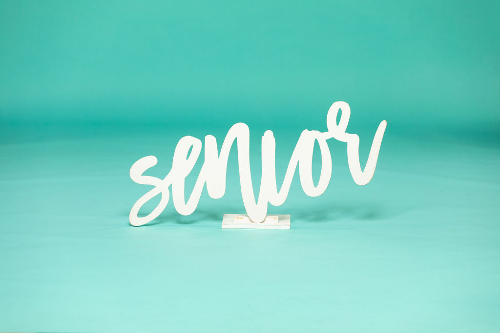 36 Inch Wooden Senior Photo Prop Sign "I'm so excited to use these!"