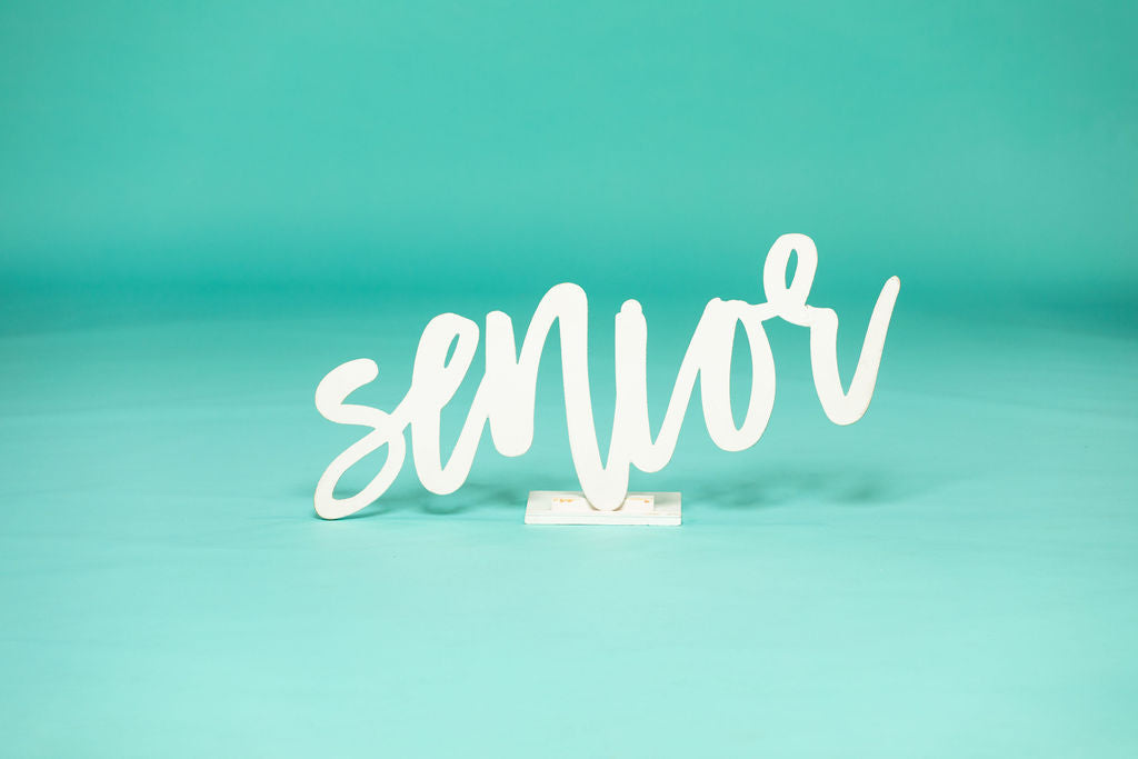 36 Inch Wooden Senior Photo Prop Sign "I'm so excited to use these!"