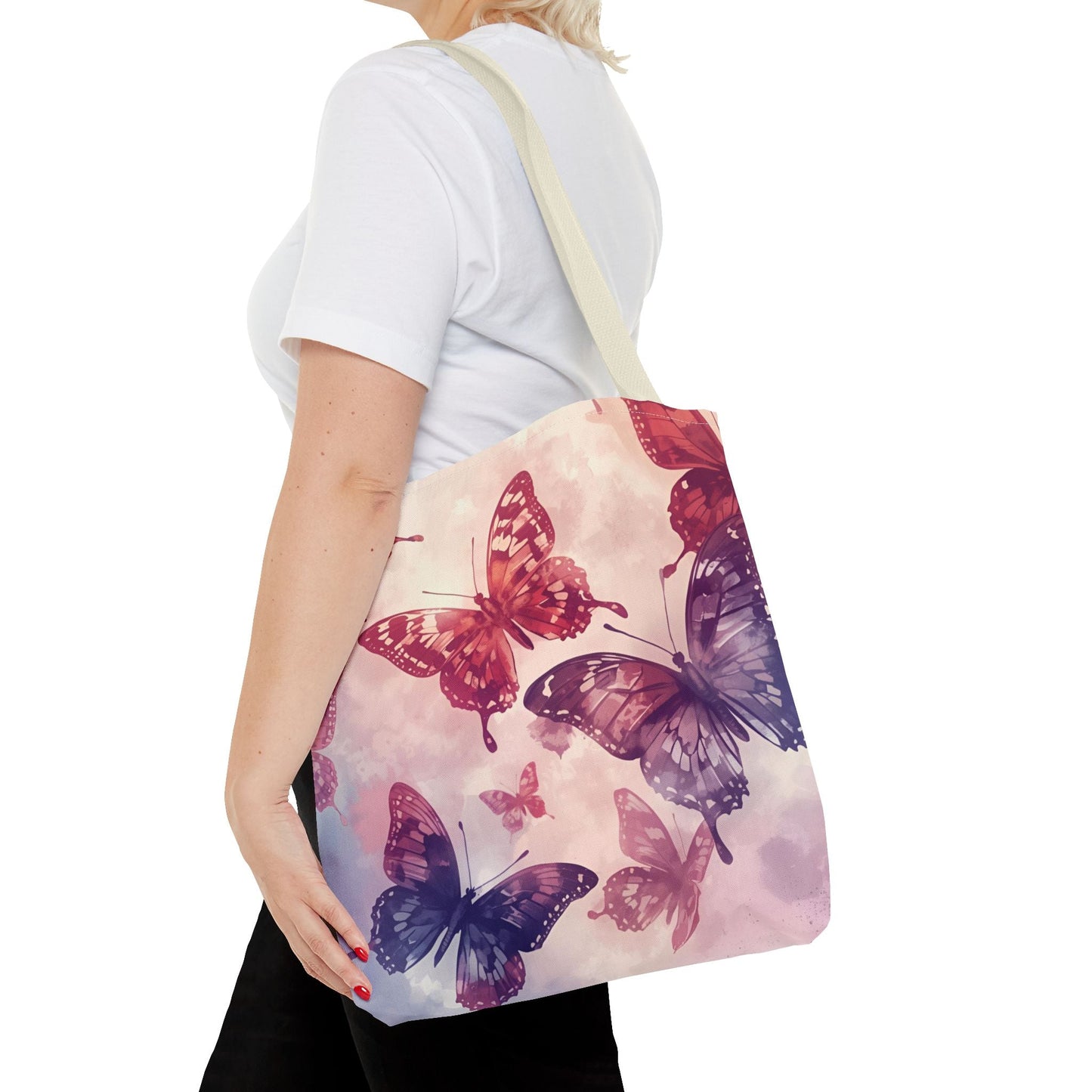 Butterfly Canvas Tote Bag – Eco-Friendly, Multi-Size