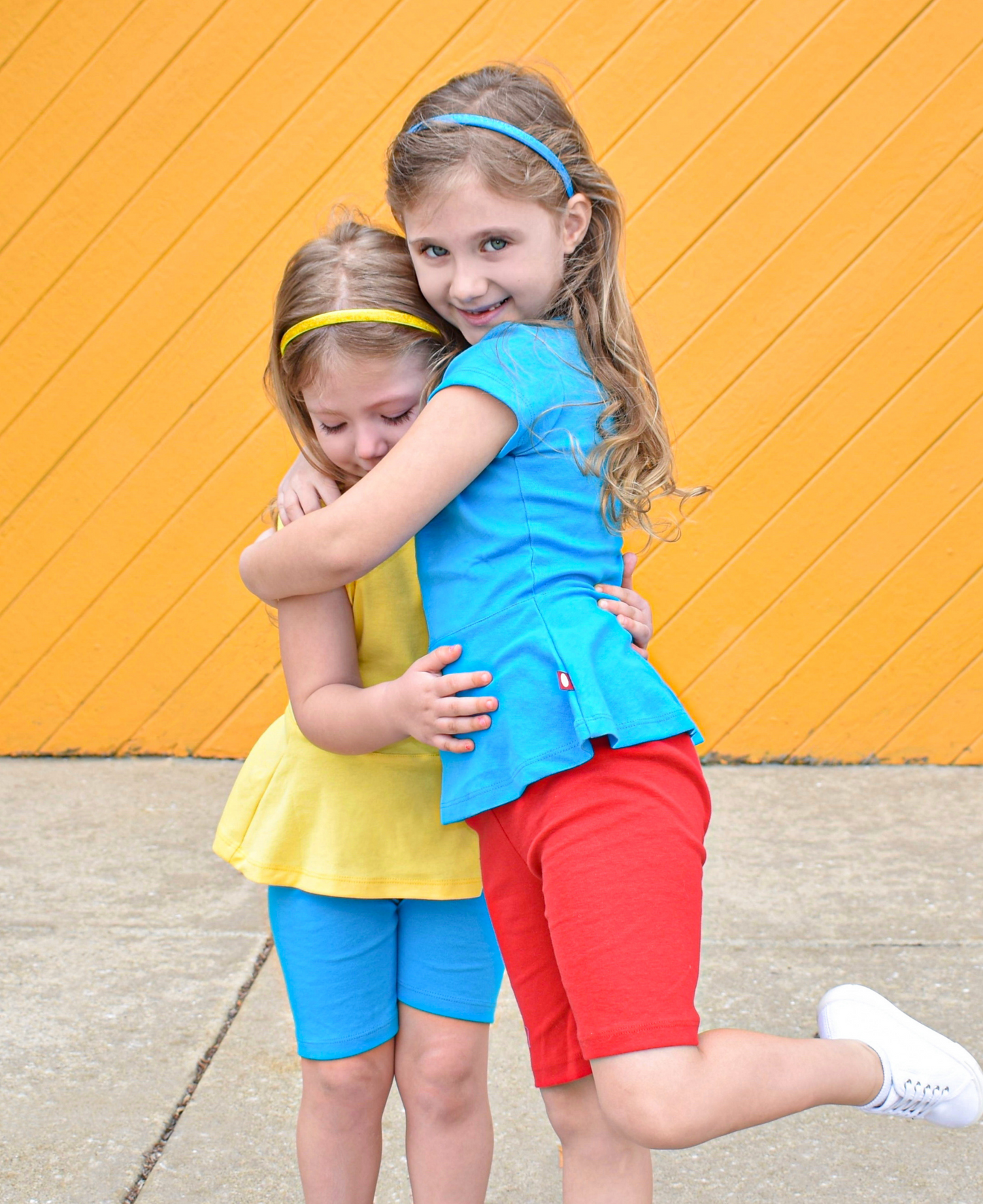 Girls Soft 100% Cotton Long Bike Shorts | Candy Apple