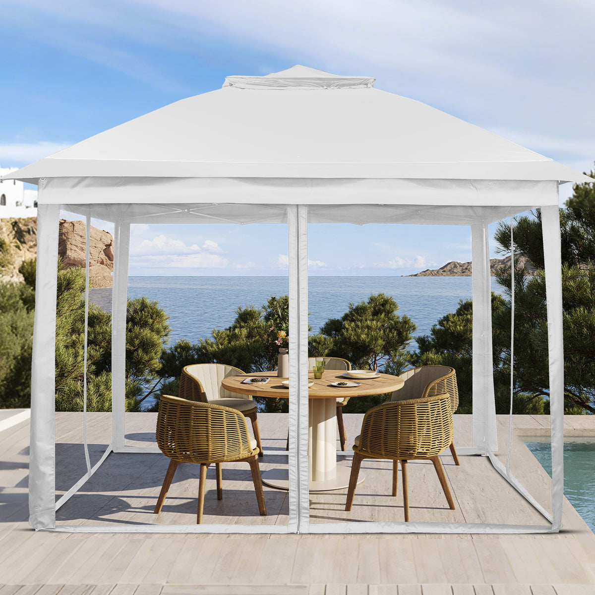 Ainfox 11ft X 11ft Patio Canopy For Outdoor Party Barberbue