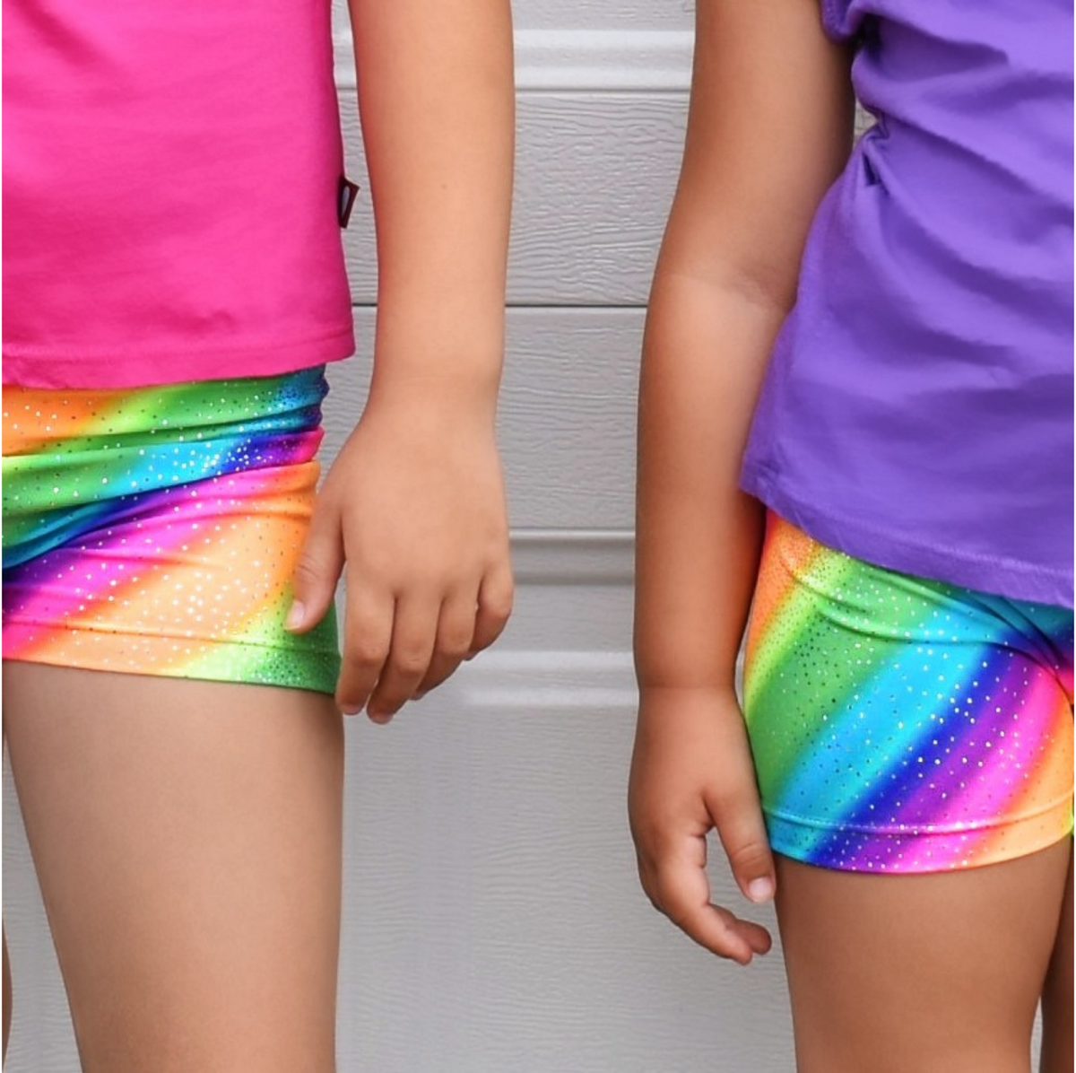 Girls Novelty Bike Shorts  | Hologram Hearts