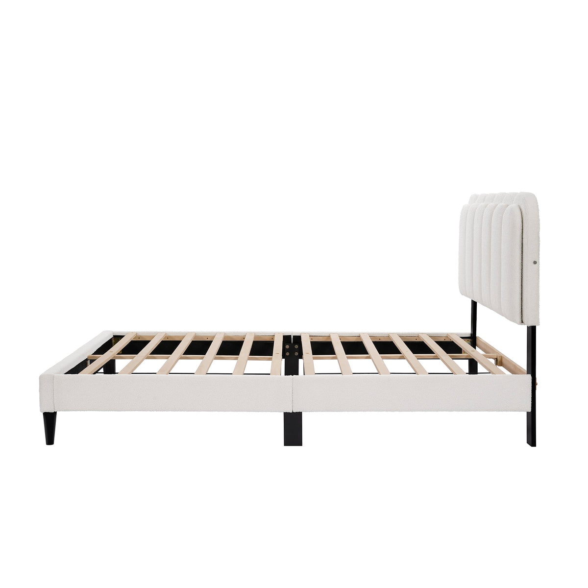 Lambswool Petal Headboard Bed Frame