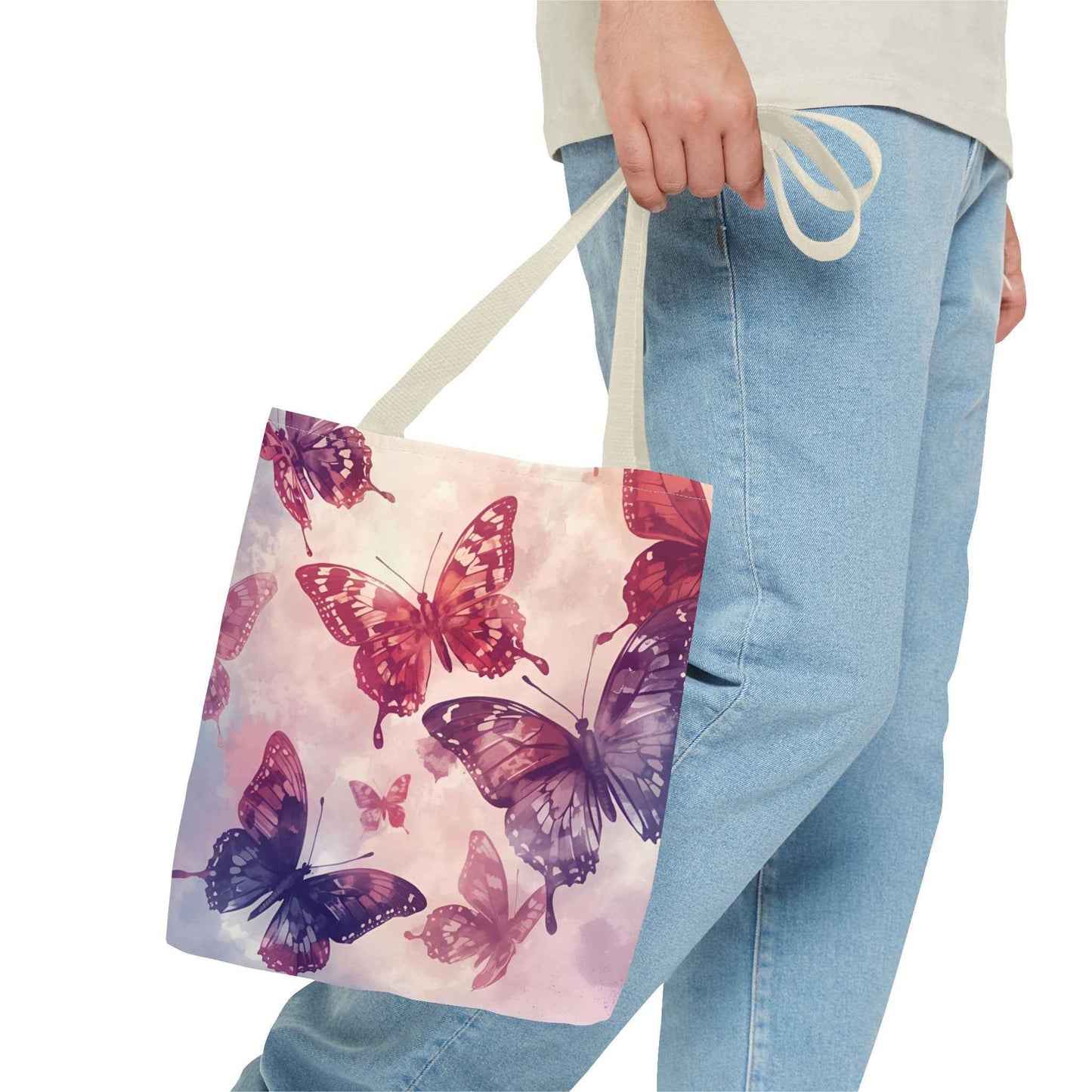 Butterfly Canvas Tote Bag – Eco-Friendly, Multi-Size