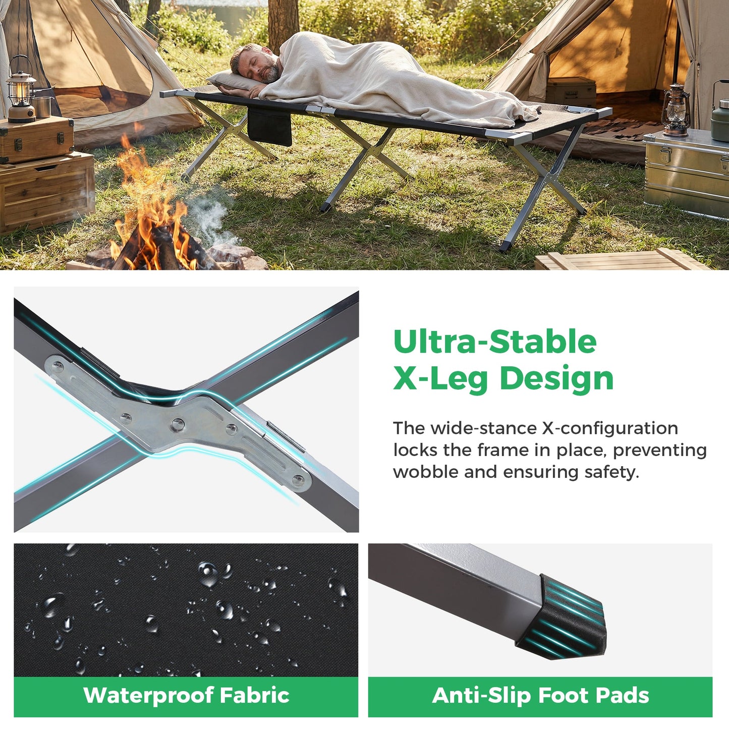 Ainfox camping cot camping bed