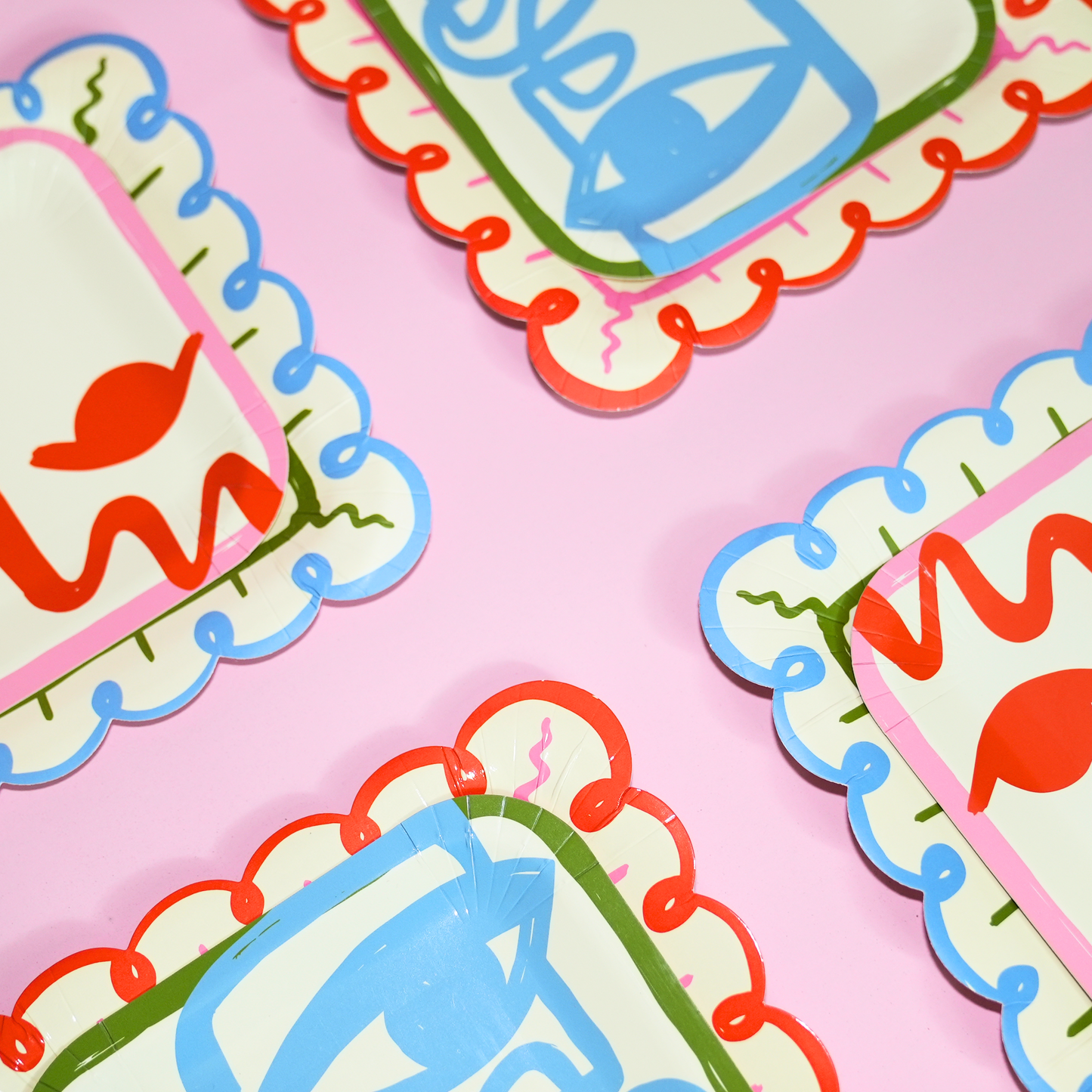 Art Party Dessert Plates (x 12)