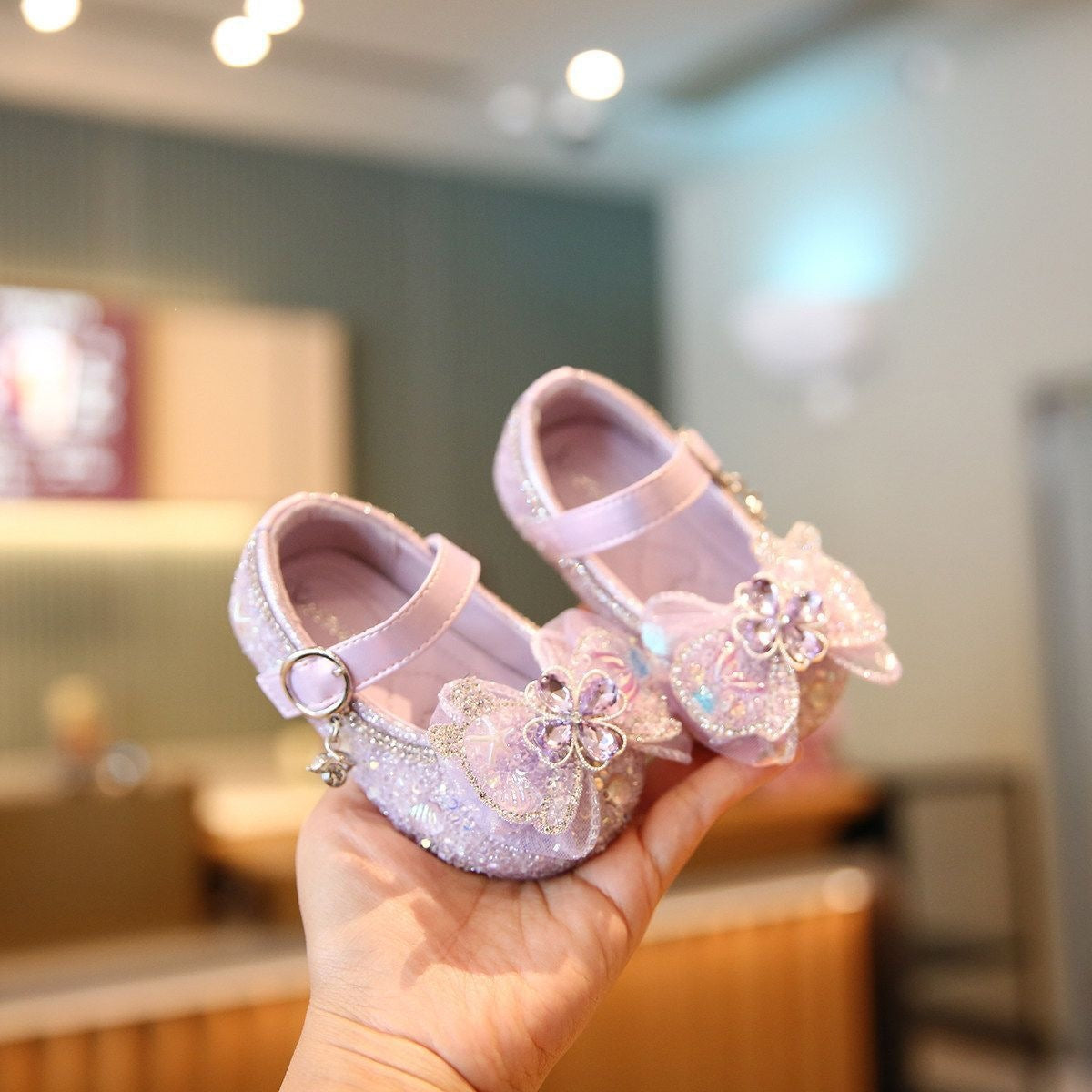 Little Girls Bow-tie Leather Shoes