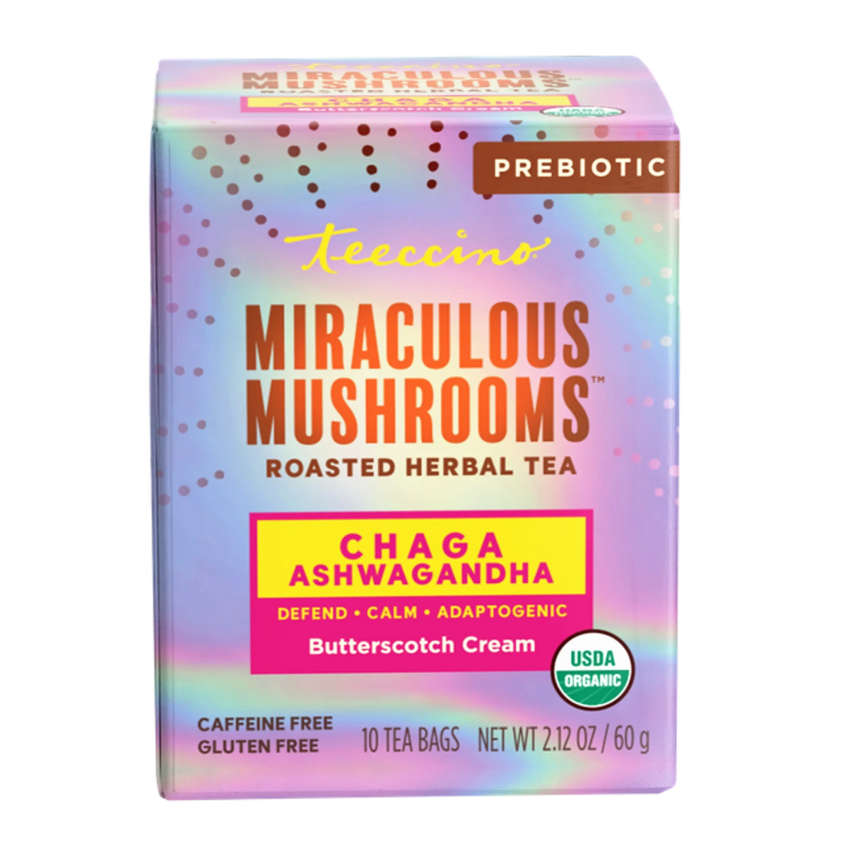 Chaga Ashwagandha Butterscotch Cream Mushroom Herbal Tea