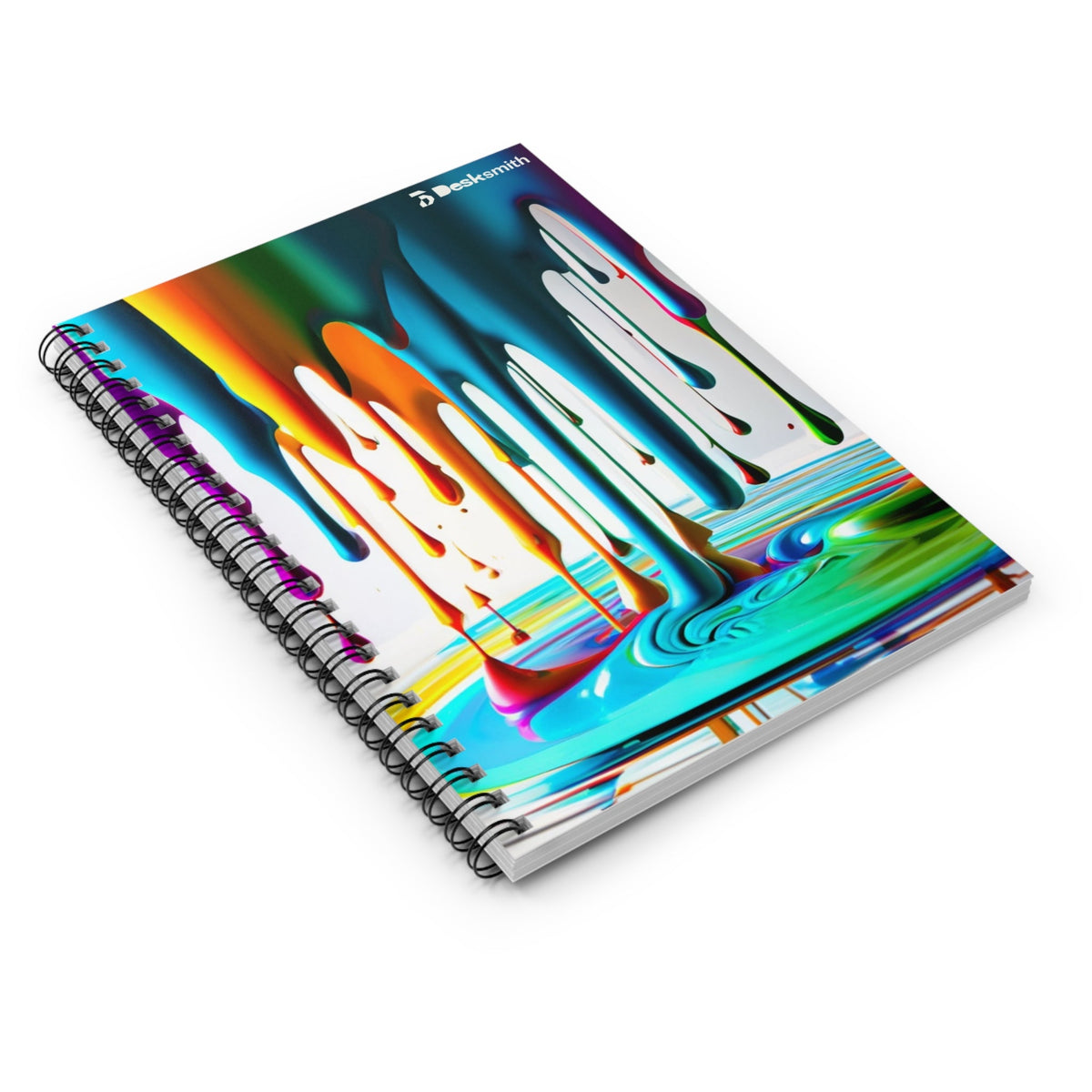 RGB Drip Spiral Notebook - Ruled Line