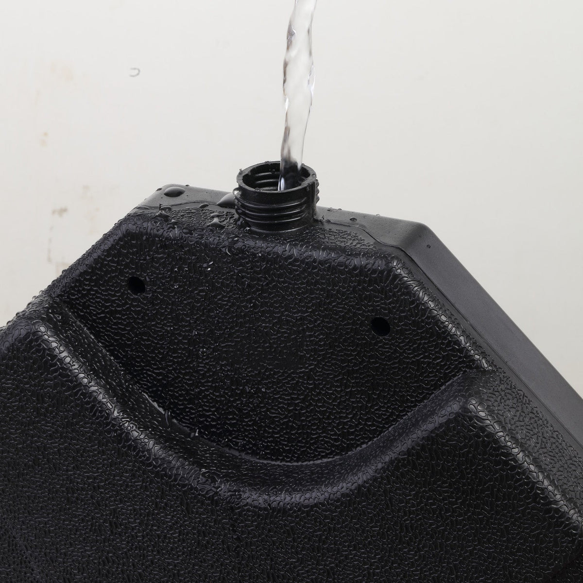 Ainfox 220 lb Weighted Umbrella Base Fillable Patio Umbrella Stand Waterproof Holder 4 Pack Weights Black