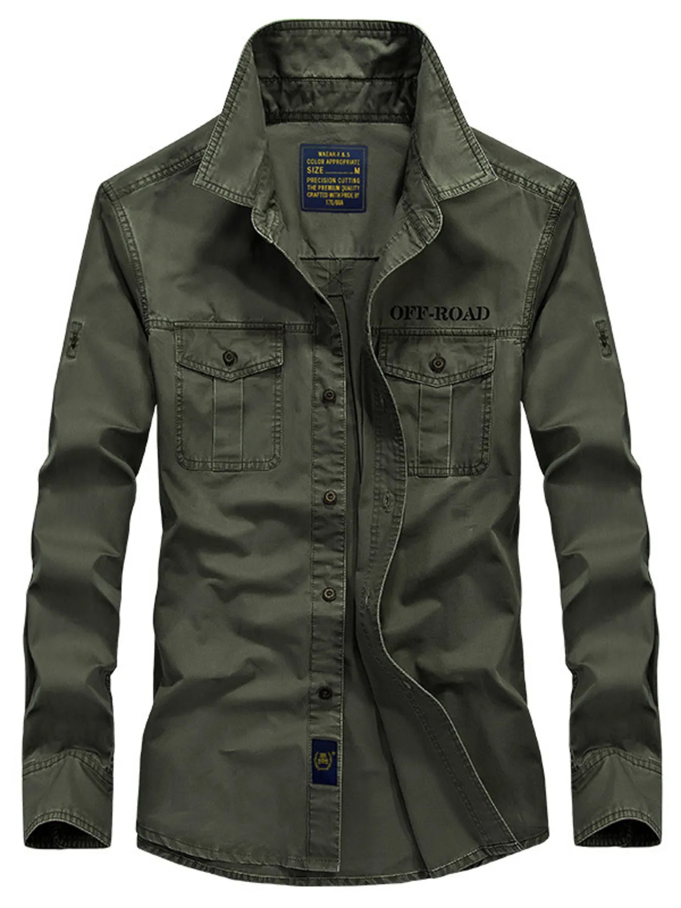 Men's Plus Size Button Up Long Sleeve Shirt