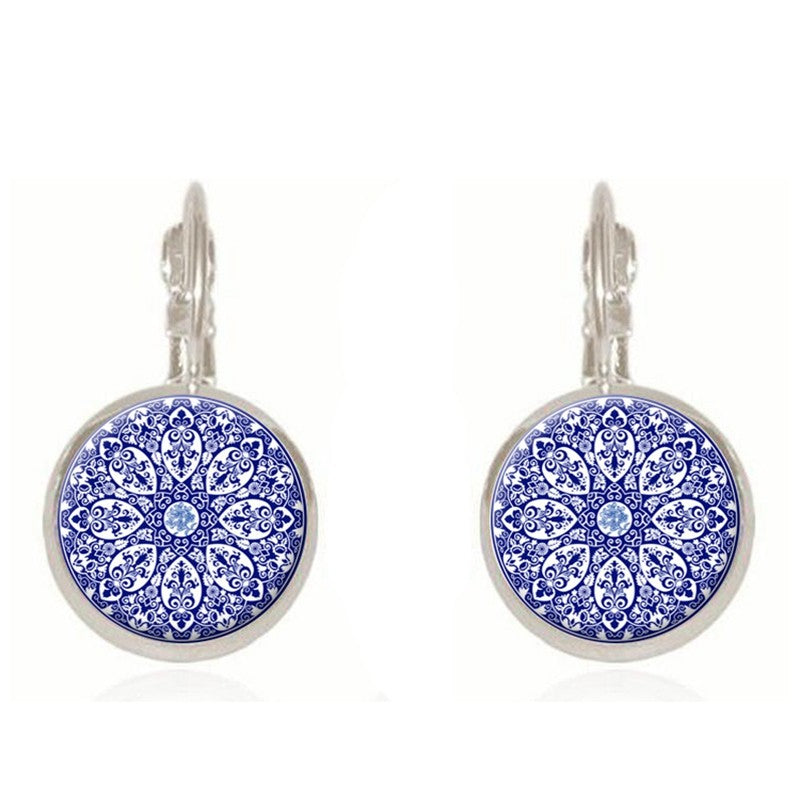 Charm Henna Yoga Amulet Mandala Earrings – Bohemian Drop Earrings