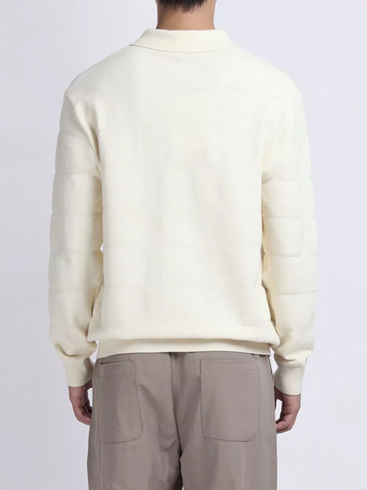 Men's Plus Size Button Detail Long Sleeve Knit Top