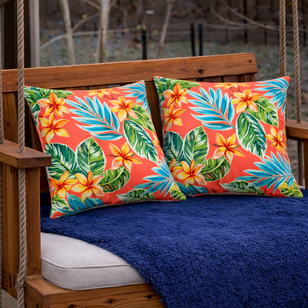 6 Pack Outdoor Pillow Covers - Water-Repellent Decorative Cushions