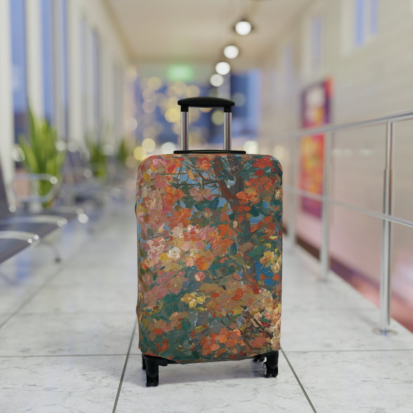 Floral Luggage Cover – Stretchy Dustproof Protector