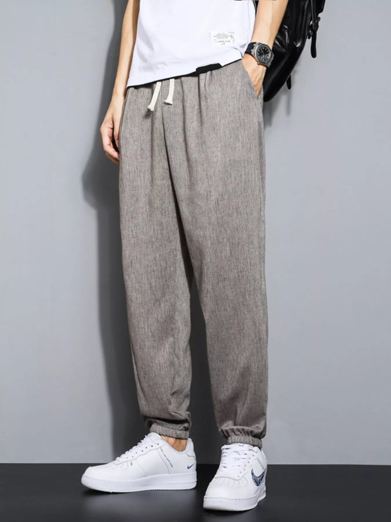 Men's Plus Size Drawstring Loose Fit Pants