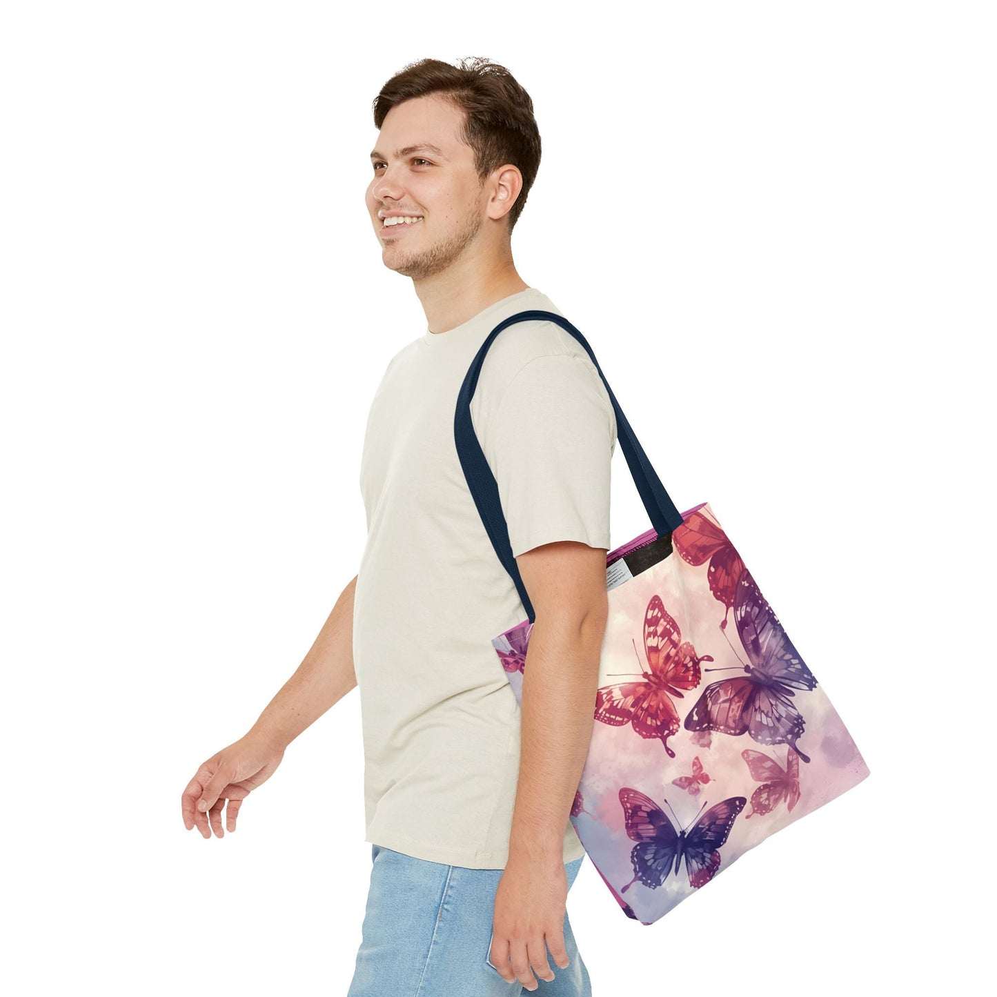 Butterfly Canvas Tote Bag – Eco-Friendly, Multi-Size