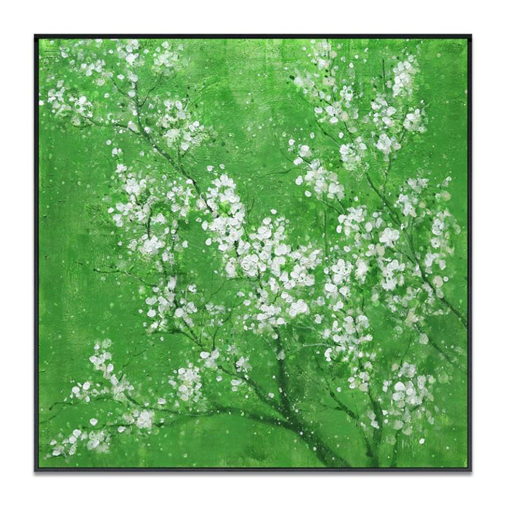 Handmade Oil Painting on Canvas – Gentle Peach Blossoms (Frameless, Unstretched)
