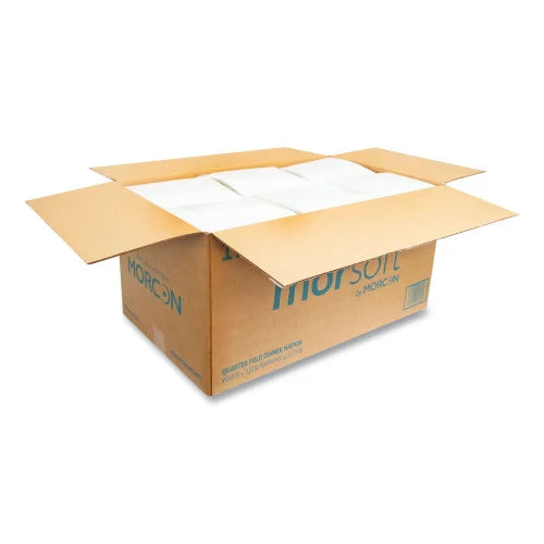 Morcon Paper Morsoft Dinner Napkins, 1-Ply, 16 x 16, White, 250/Pack, 12 Packs/Carton (1717)