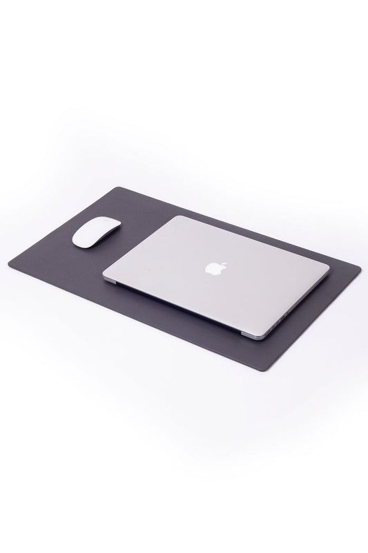 Leather Desk Mat Anthracite 60x35cm