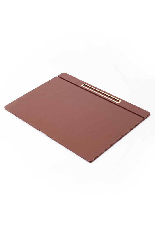 Leather Covered Desk Desk Tone Gold Detailed 50x35cm