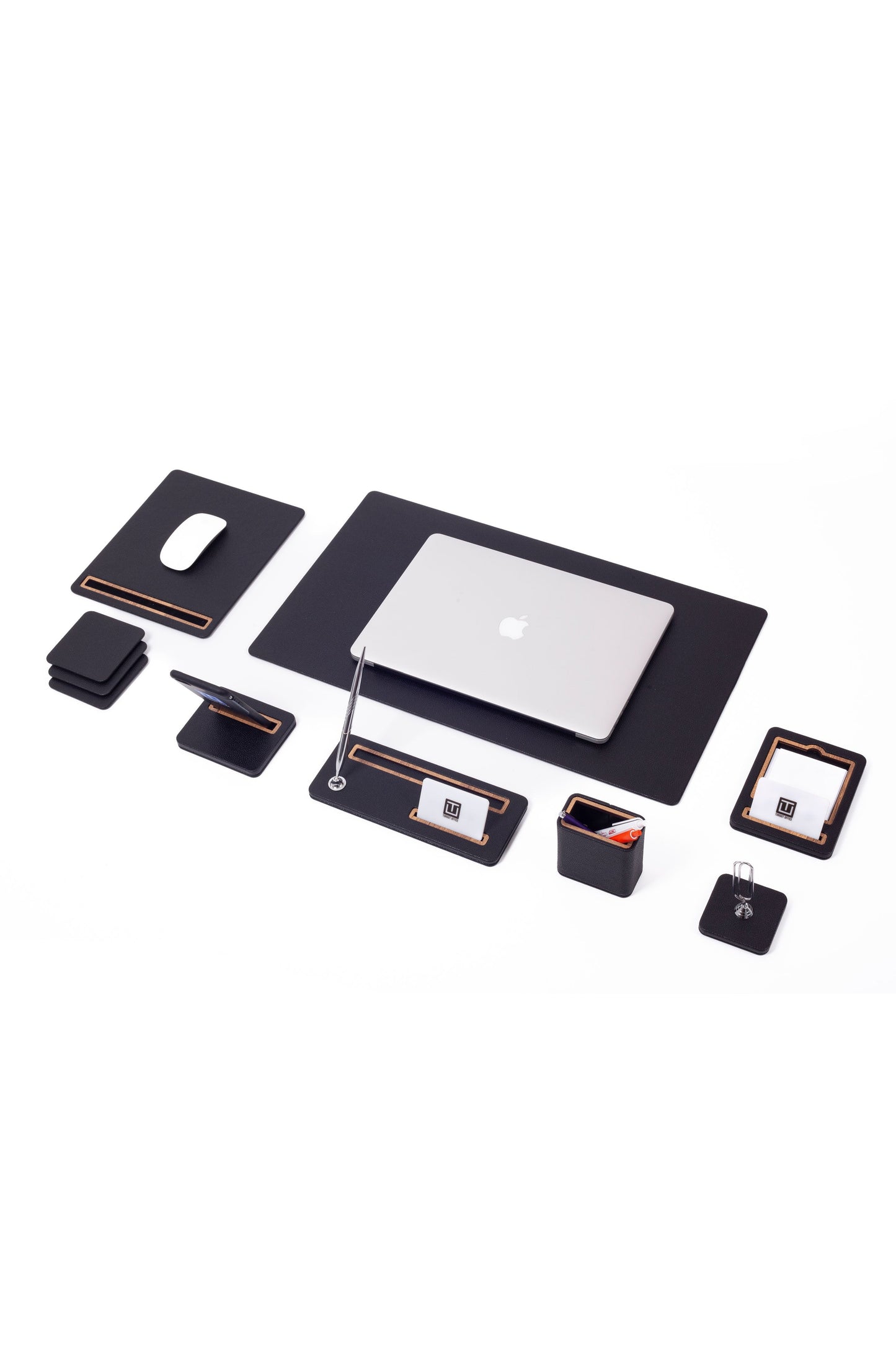 Porto Leather Desk Set 8 Pieces