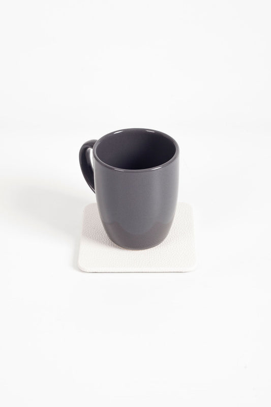 Leather Coaster White 1 Piece