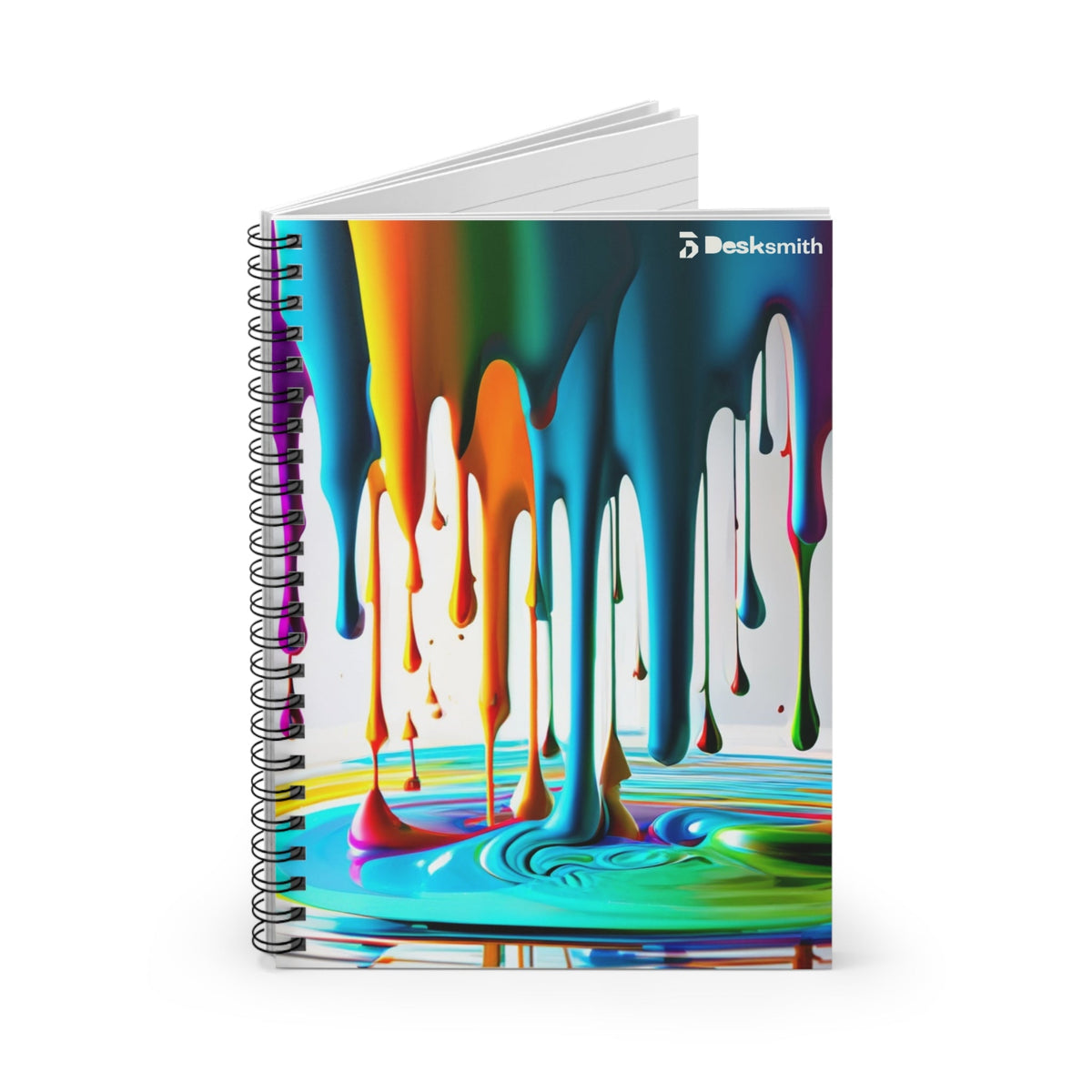 RGB Drip Spiral Notebook - Ruled Line