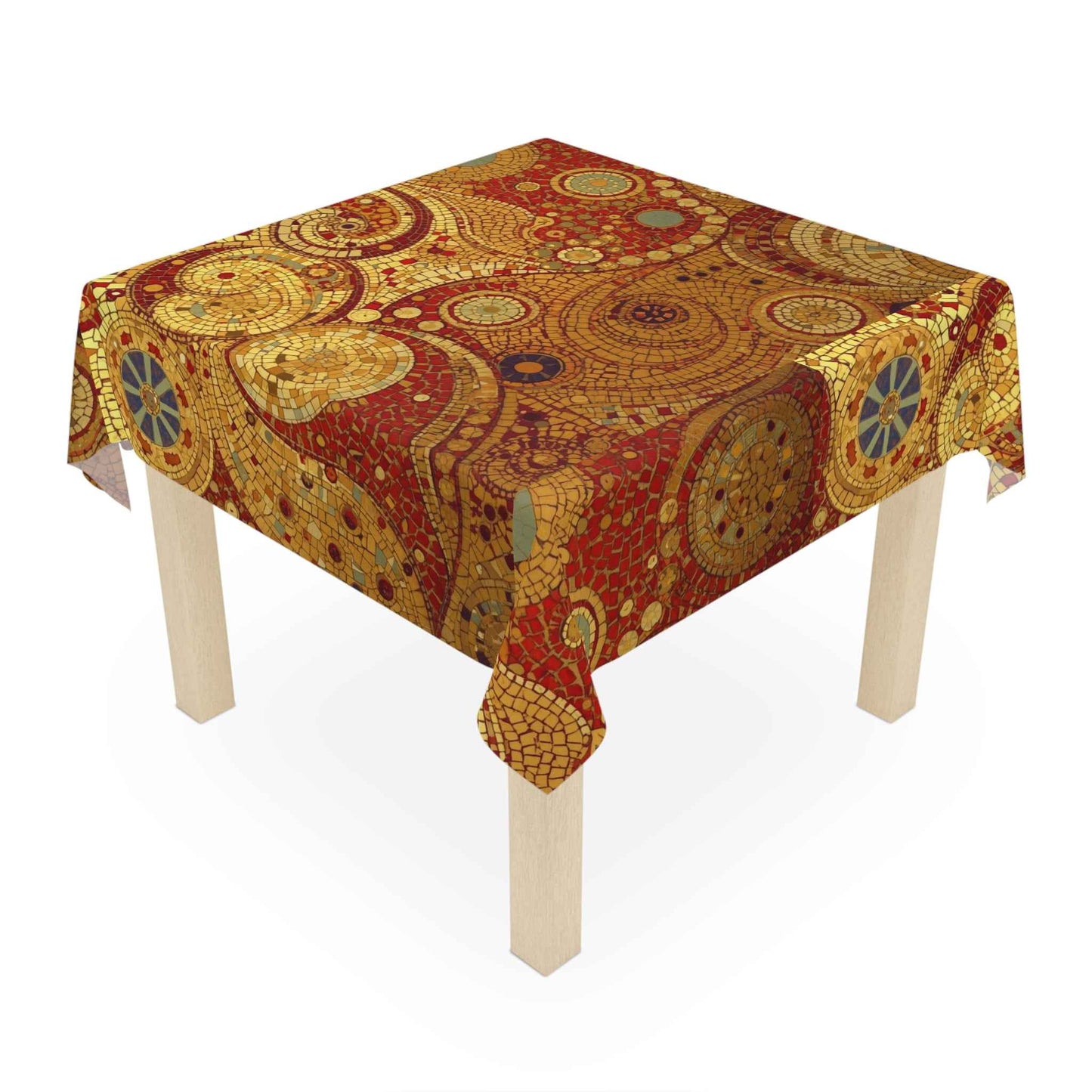 Bohemian Mosaic Tablecloth – Colorful Durable Holiday Dining Accent