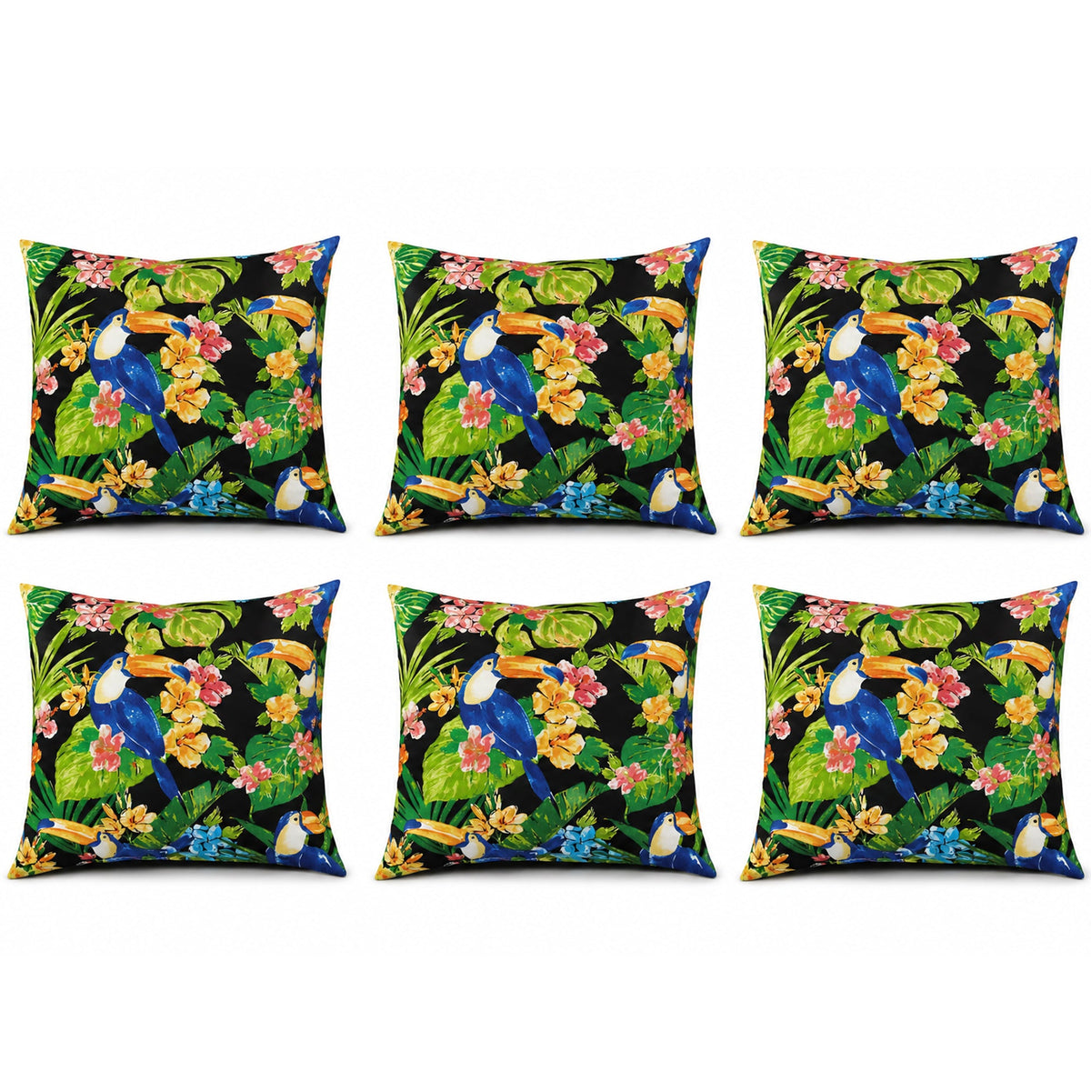 6 Pack Outdoor Pillow Covers - Decorative and Water-Repellent
