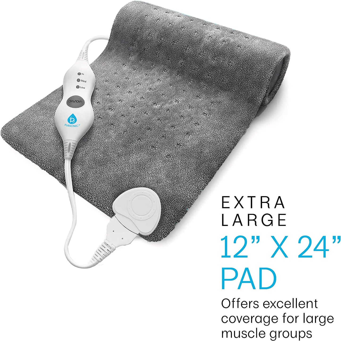 Pursonic Heated Poncho Shawl & XL Full Body Heating Pad