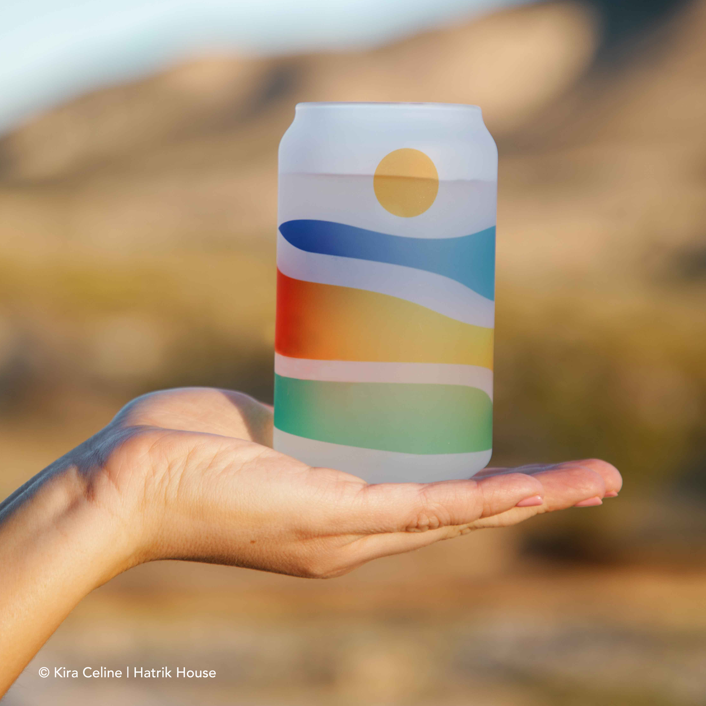 Human Nature Designs - Colorful Mountain Beer Glass - Colorful Glassware