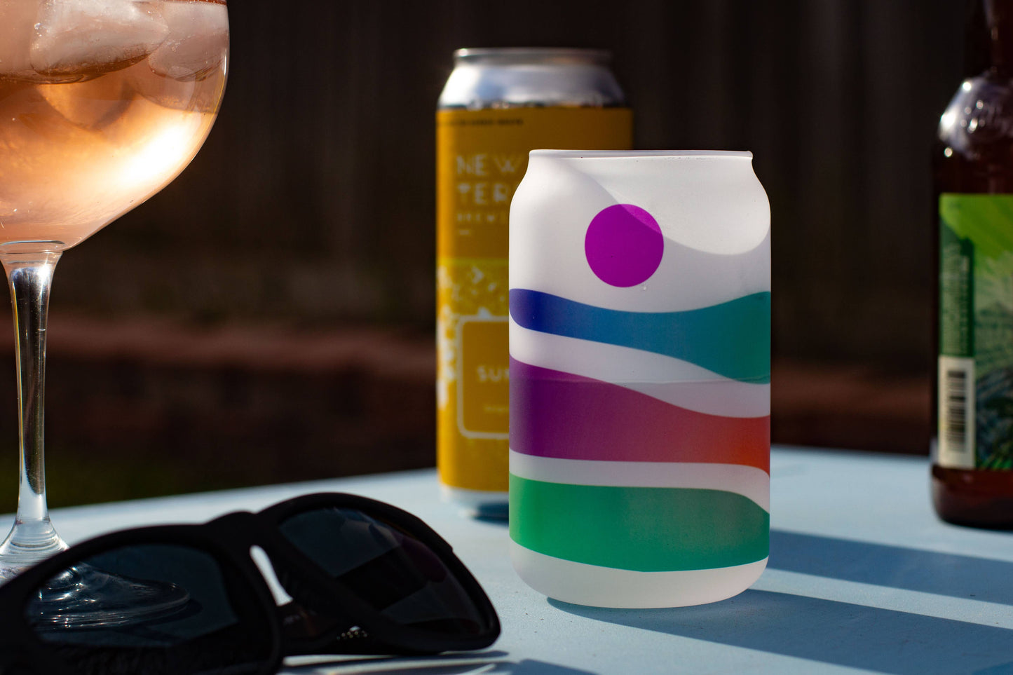 Human Nature Designs - Colorful Mountain Beer Glass - Colorful Glassware