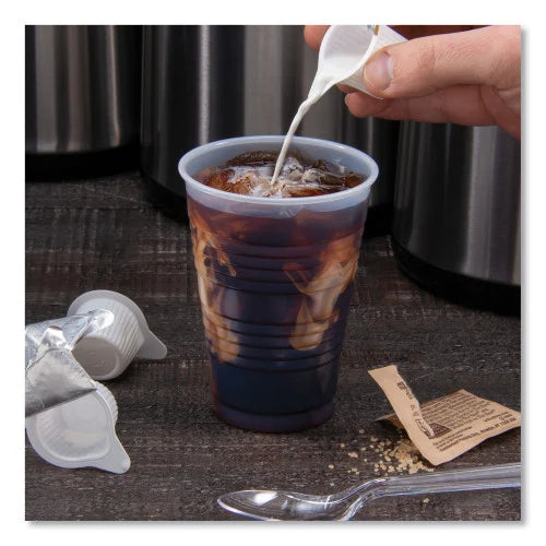 Dart High-Impact Polystyrene Squat Cold Cups, 12 oz, Translucent, 50 Cups/Sleeve, 20 Sleeves/Carton (Y12S)