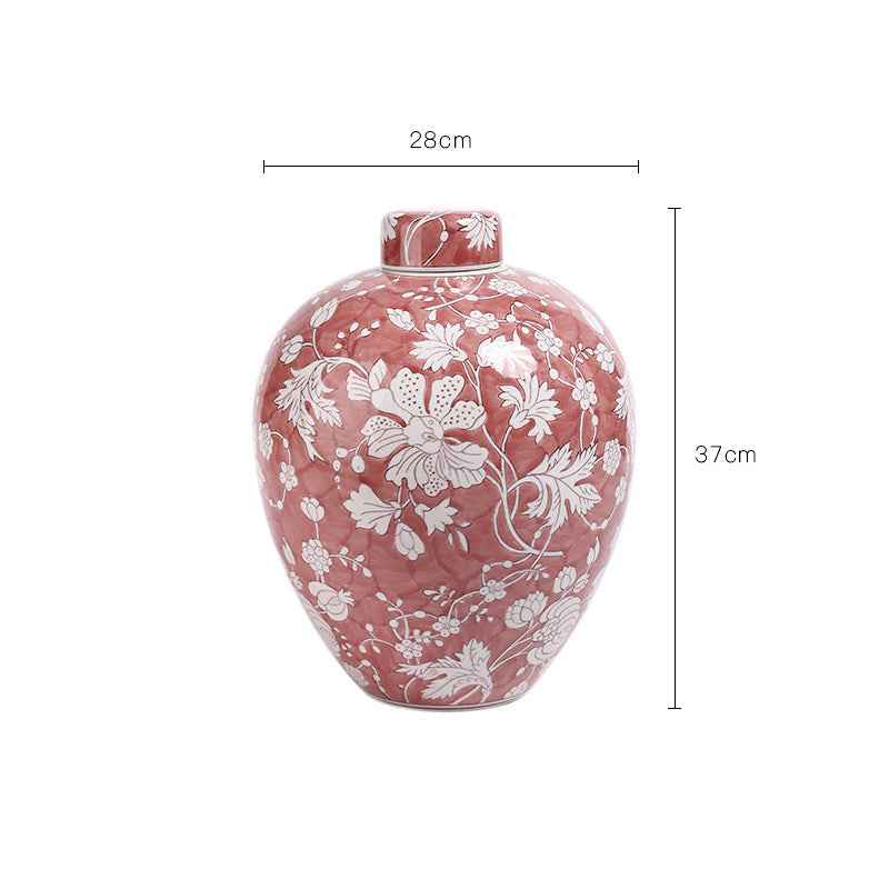 Mantingfang Hongdai Yu Meiren Red Poppy Ceramic Vase – Small or Large