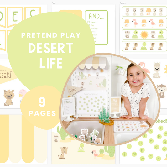 Desert Animals Printable Dramatic Play Kit