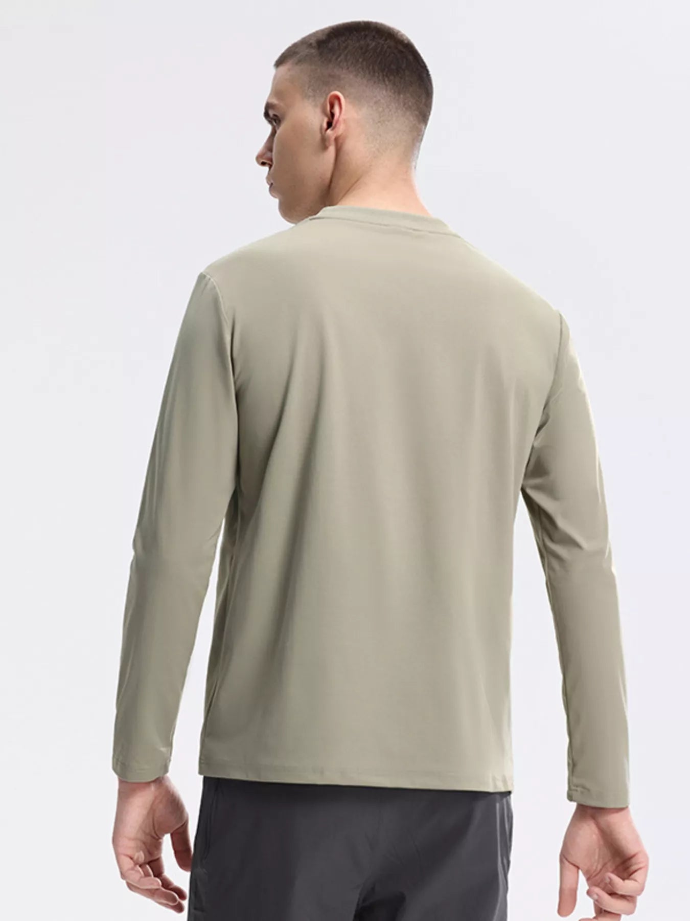Men's Plus Size Casual Long Sleeve Active Sweatshirt with Zipper Pocket