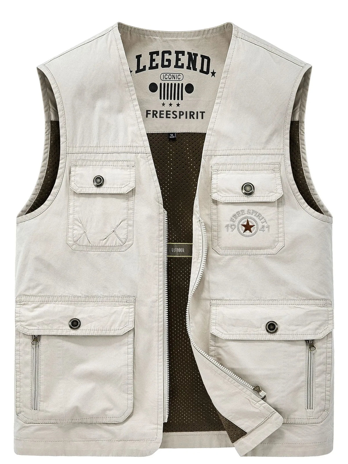 Men's Plus Size Casual Multi-Pocket Outdoor Vest