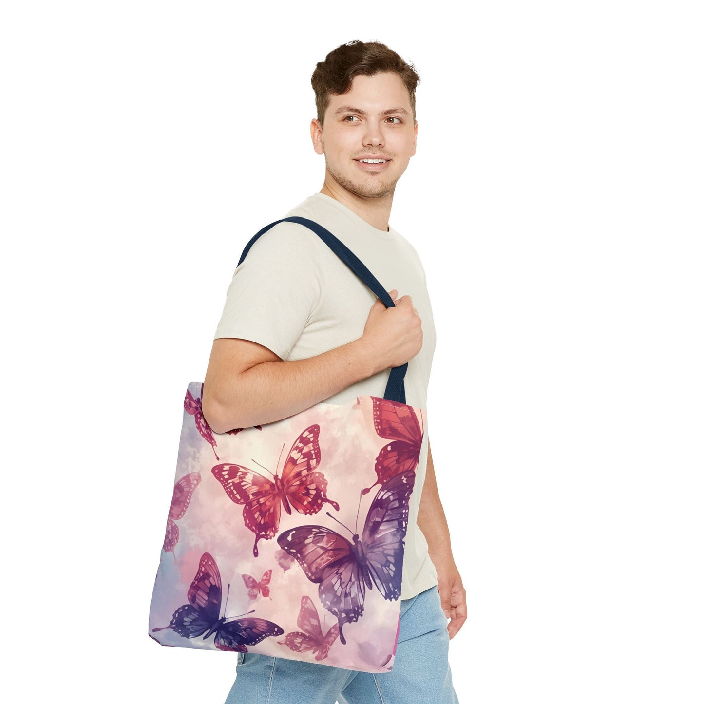Butterfly Canvas Tote Bag – Eco-Friendly, Multi-Size