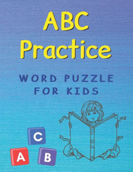 ABC Practice: handwriting practice paper - word search puzzle - for kids