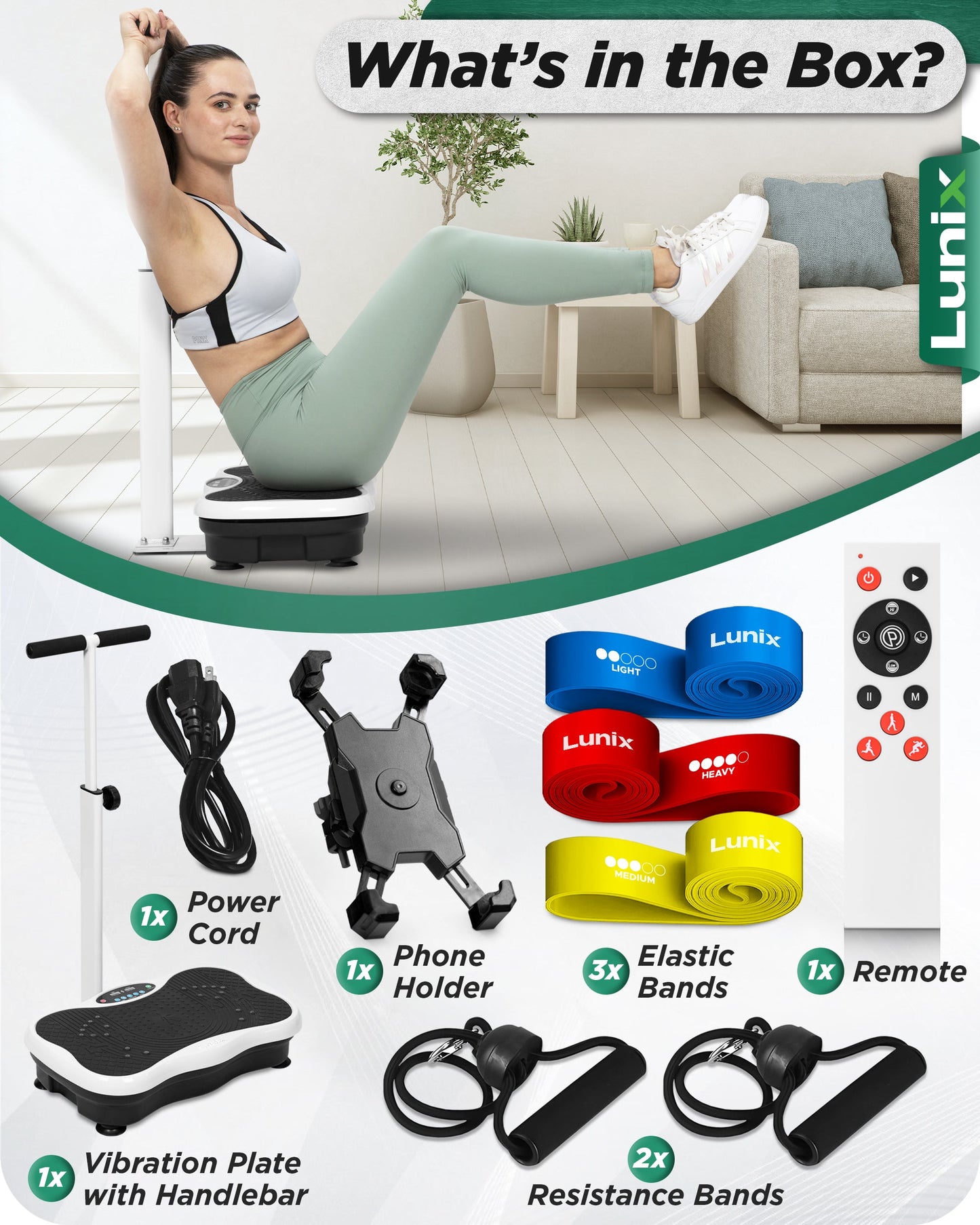 LX18 Vibration Plate, Pearl White