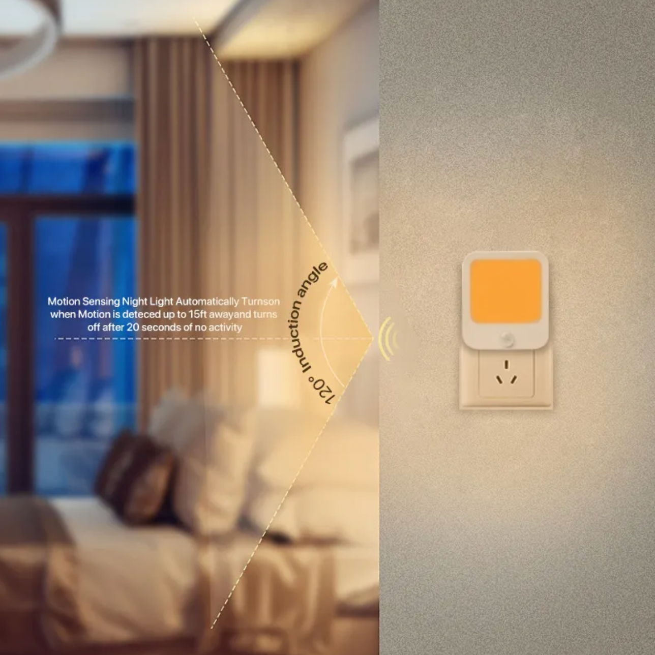 Nightlight - Motion Sensing Amber Circadian Friendly
