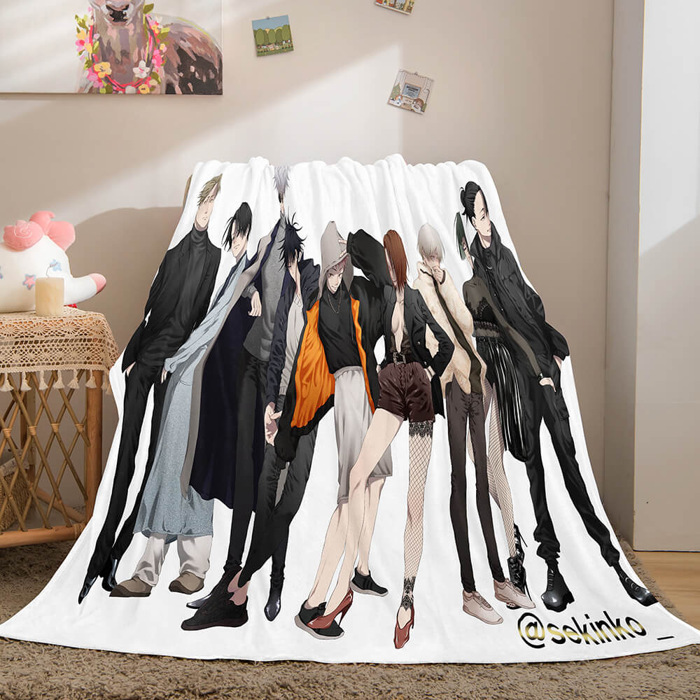 Anime Jujutsu Kaisen Flannel Throw Cosplay Blanket