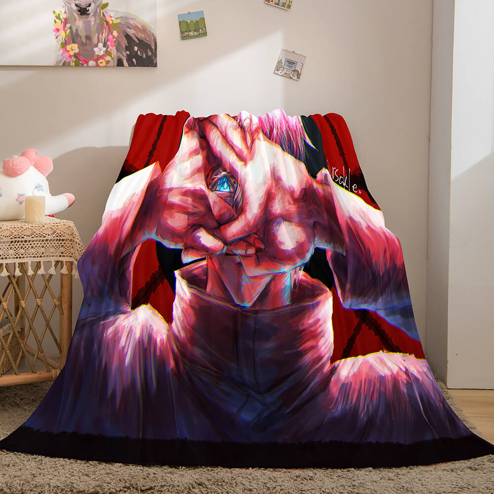 Anime Jujutsu Kaisen Flannel Throw Cosplay Blanket