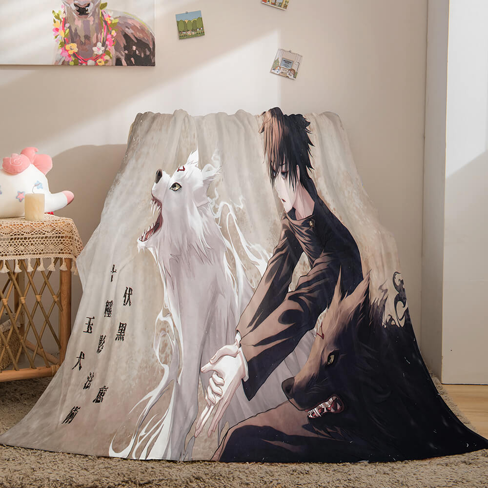 Anime Jujutsu Kaisen Flannel Throw Cosplay Blanket