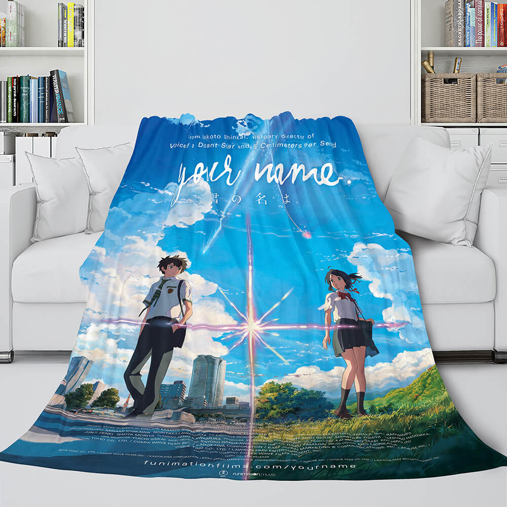 Anime Your Name Cosplay Flannel Blanket Throw