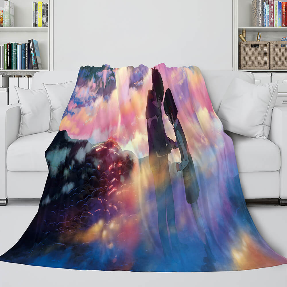 Anime Your Name Cosplay Flannel Blanket Throw