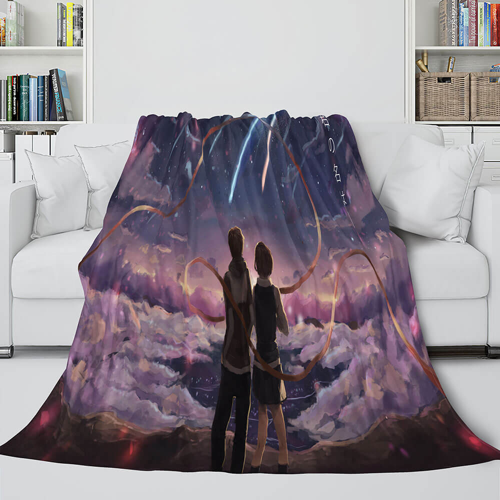 Anime Your Name Cosplay Flannel Blanket Throw